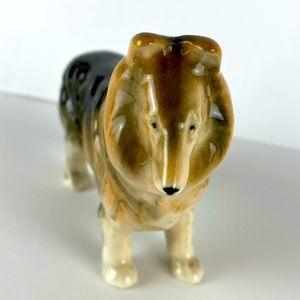 Handpainted Collie dog figurine
